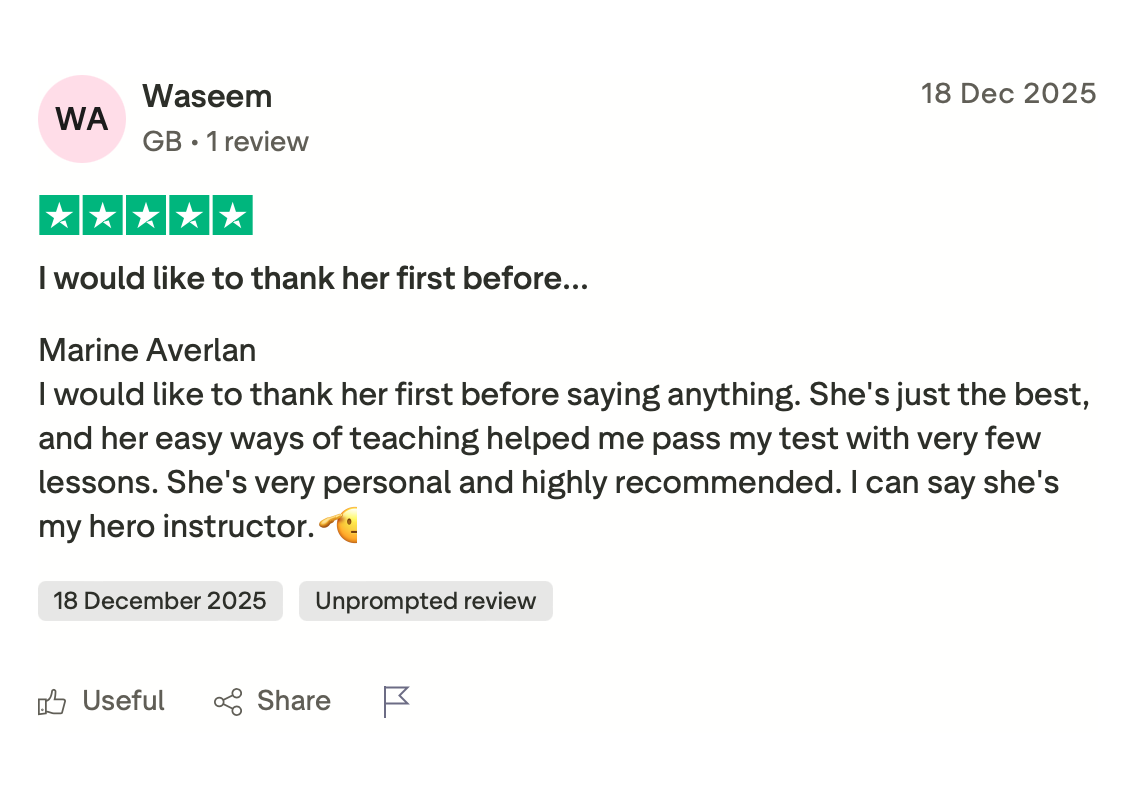 Customer review for a teacher or instructor, praising her teaching methods and their effectiveness, with a 5-star rating and positive comments.