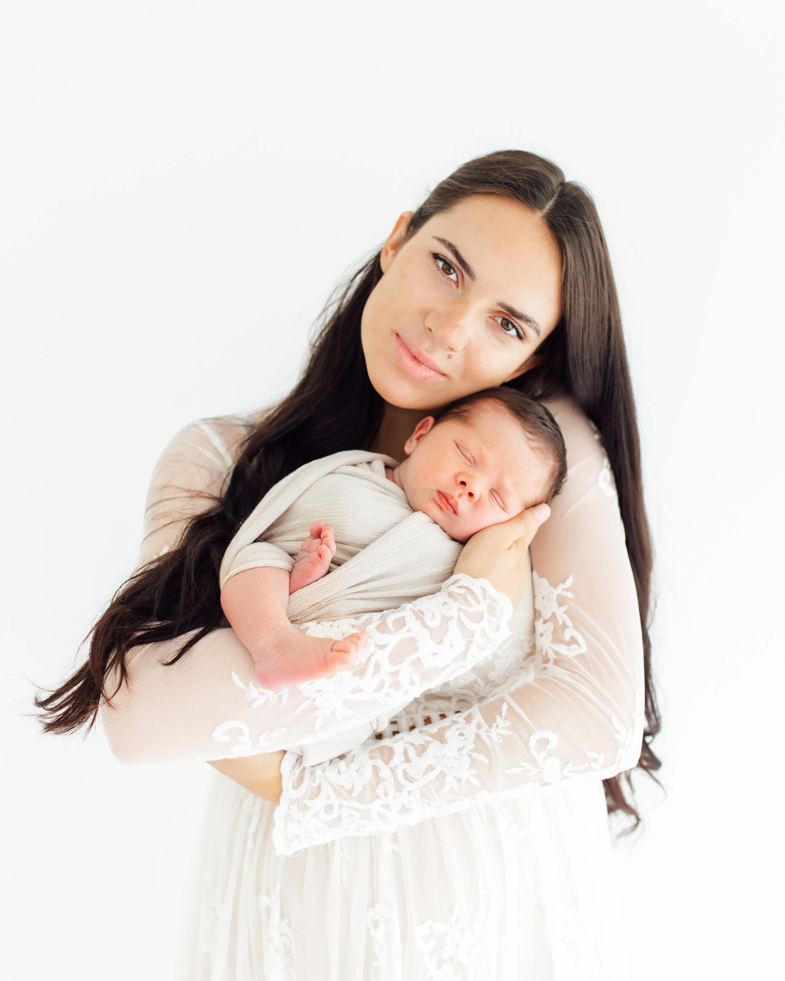 Newborn Motherhood Portrait