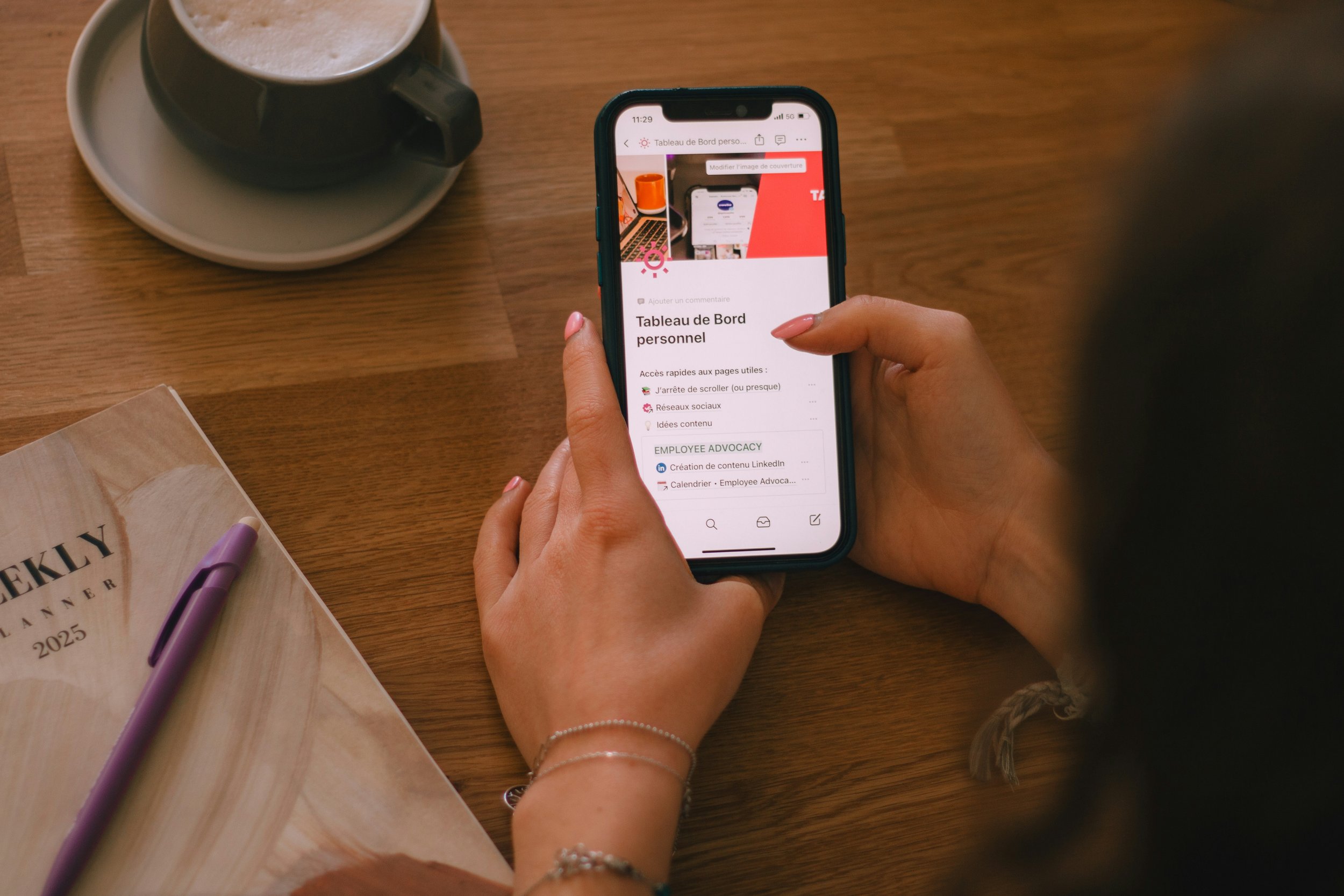 Person using social media on their phone