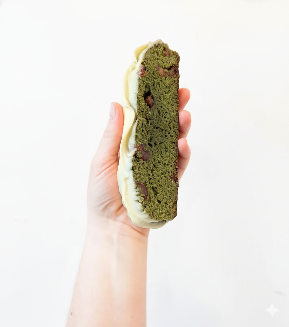 Matcha Strawberry & White Chocolate Biscotti