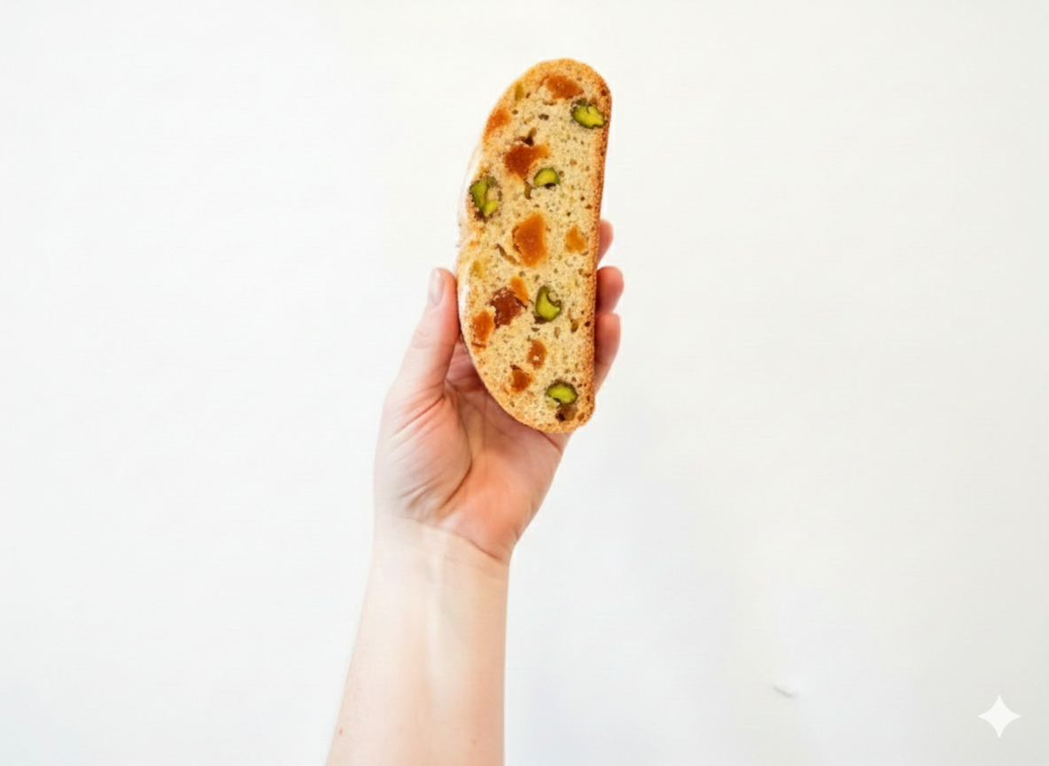 Apricot, Pistachio & Triple Sec Biscotti