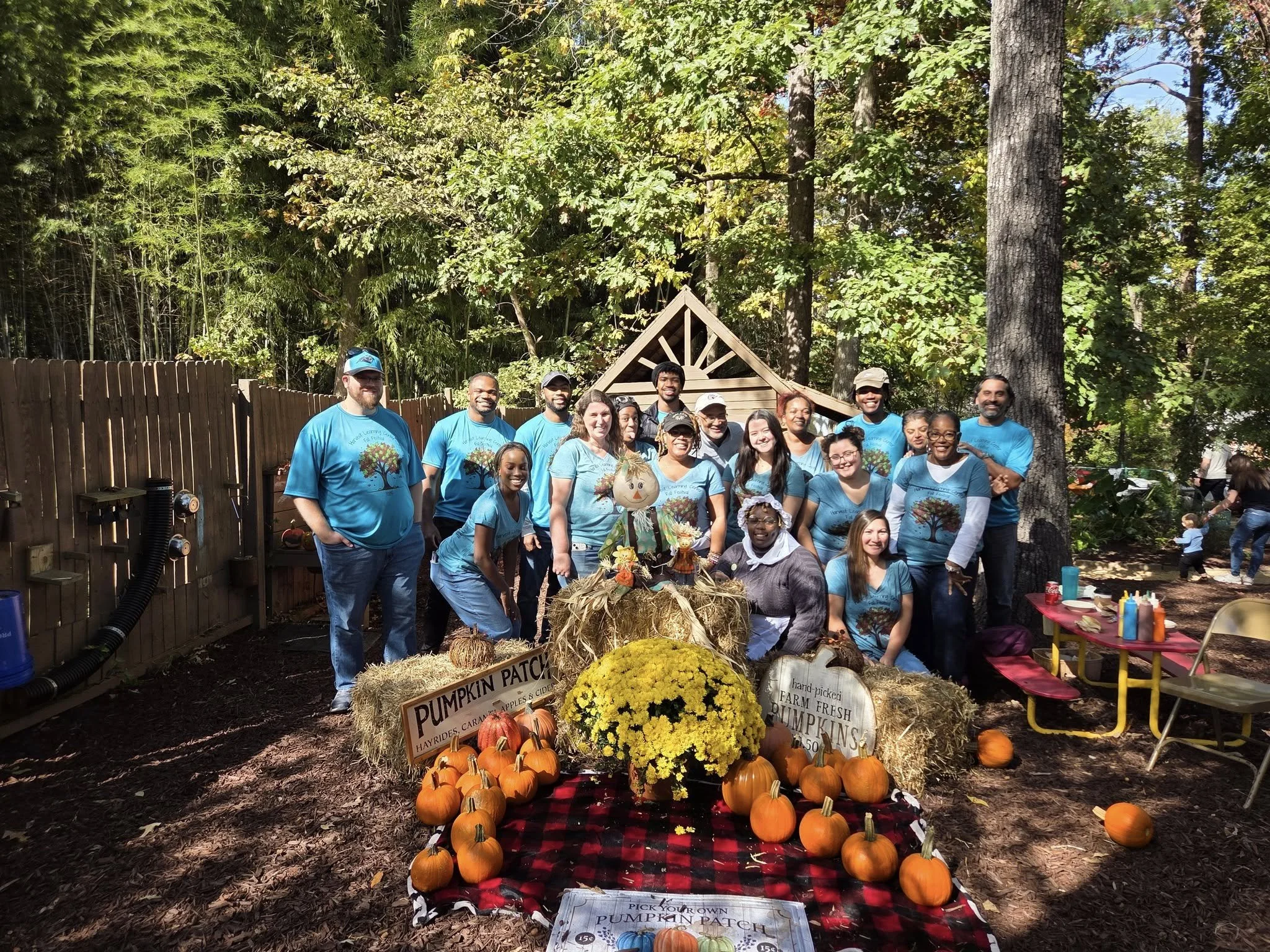 A group picture of the staff at the Fall Festival 2025