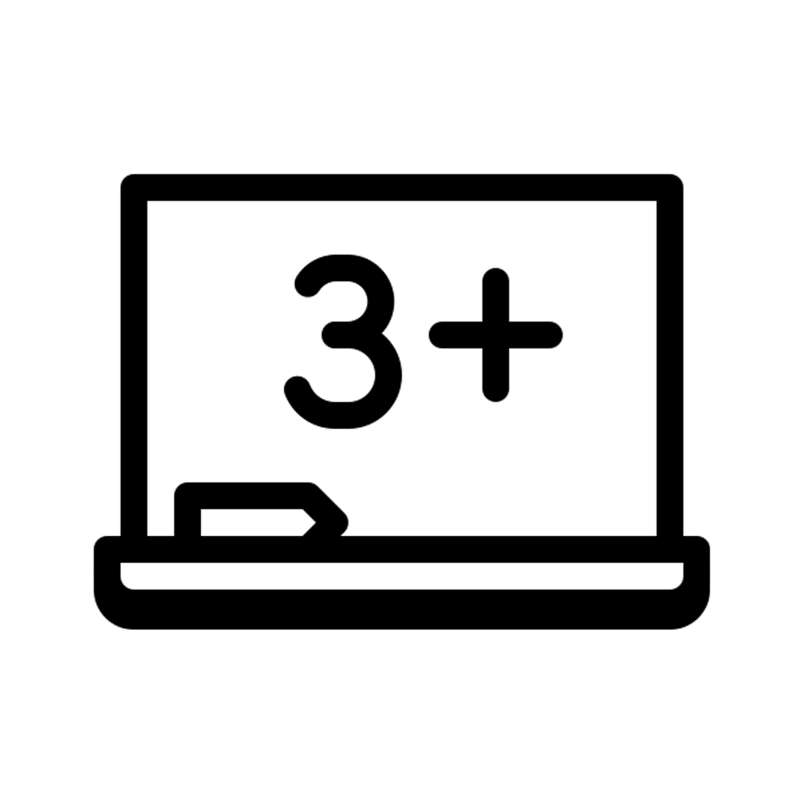 Chalkboard with numbers written