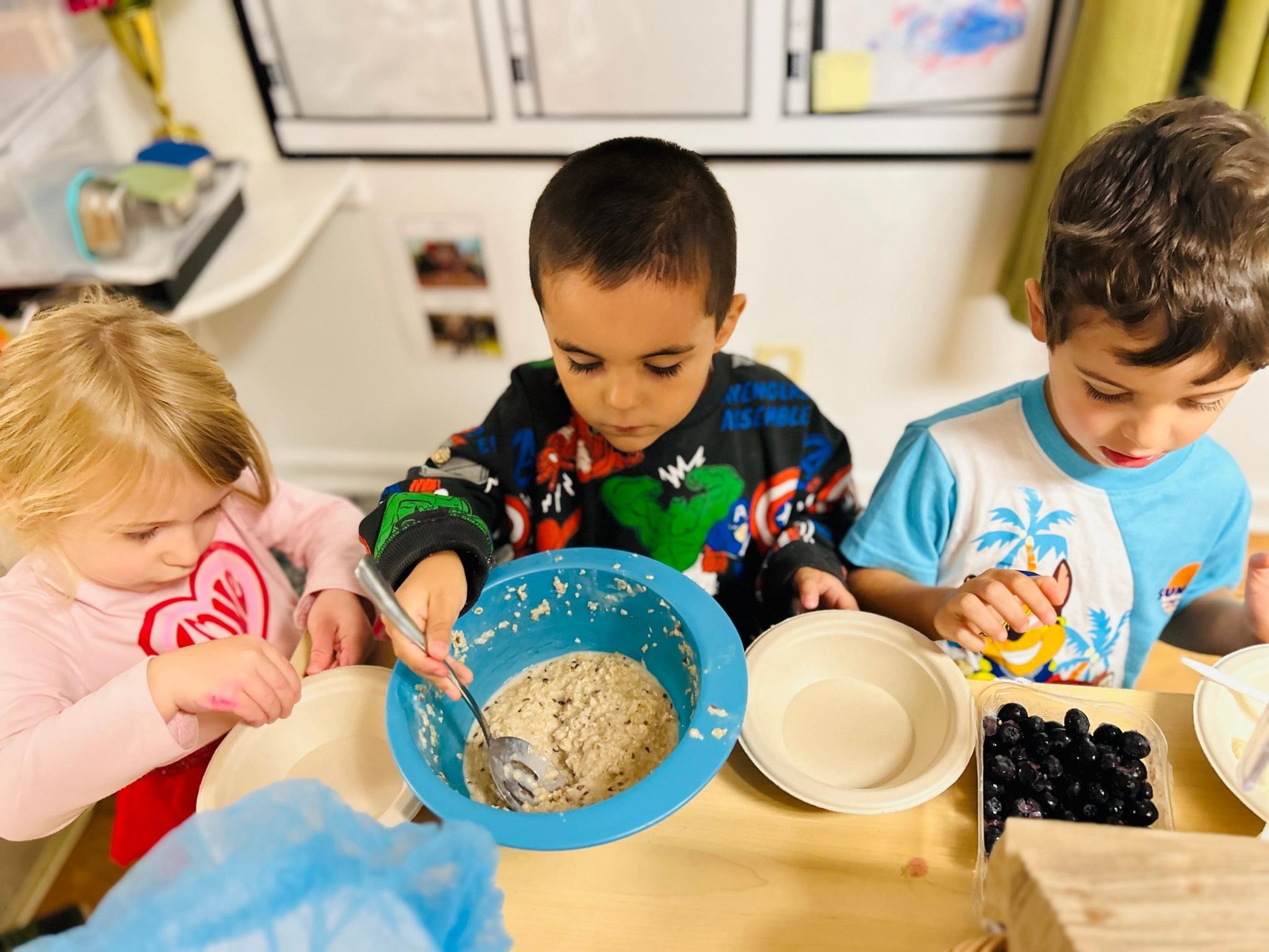 Kids participating in a sensory based activity