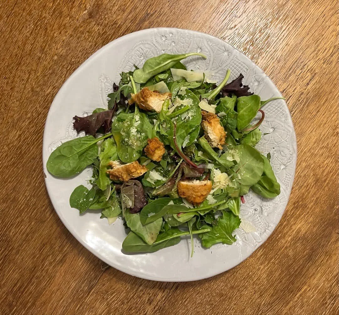 A salad on a plate