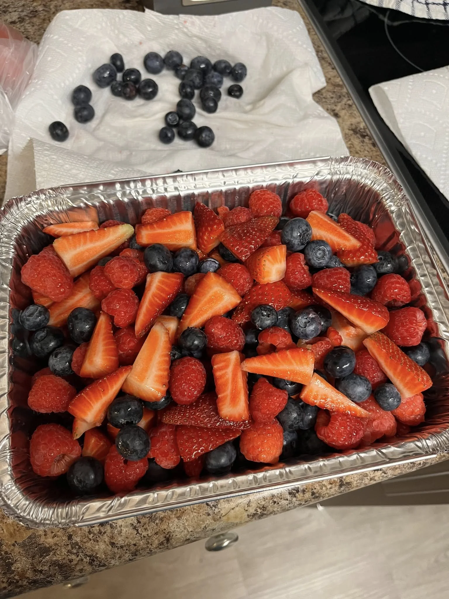 Strawberries and blueberries