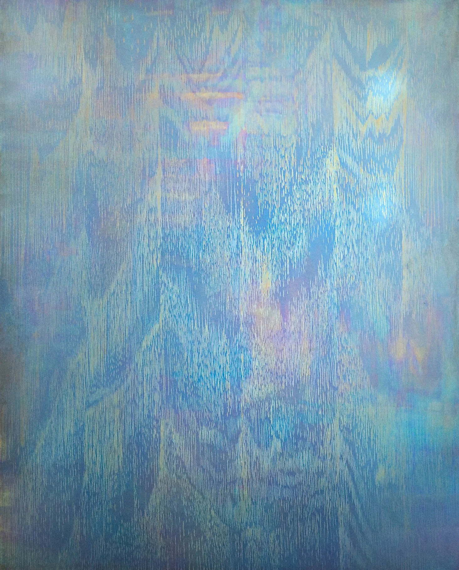 Wedding of Shades, Electricity on Titanium, 24 x 30 inches, 2025