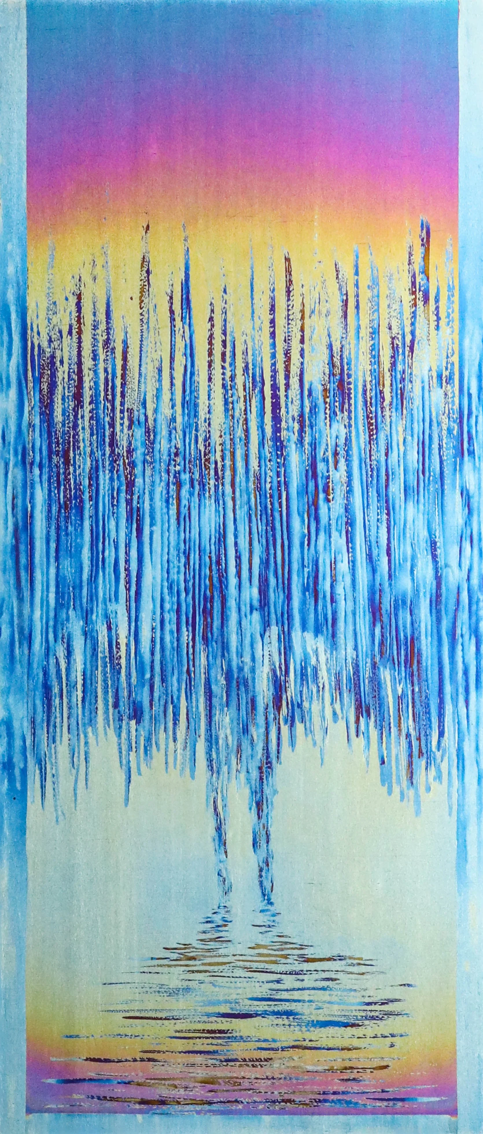 EverywHERE, Electricity on Titanium, 5.5 x 12 inches, 2024