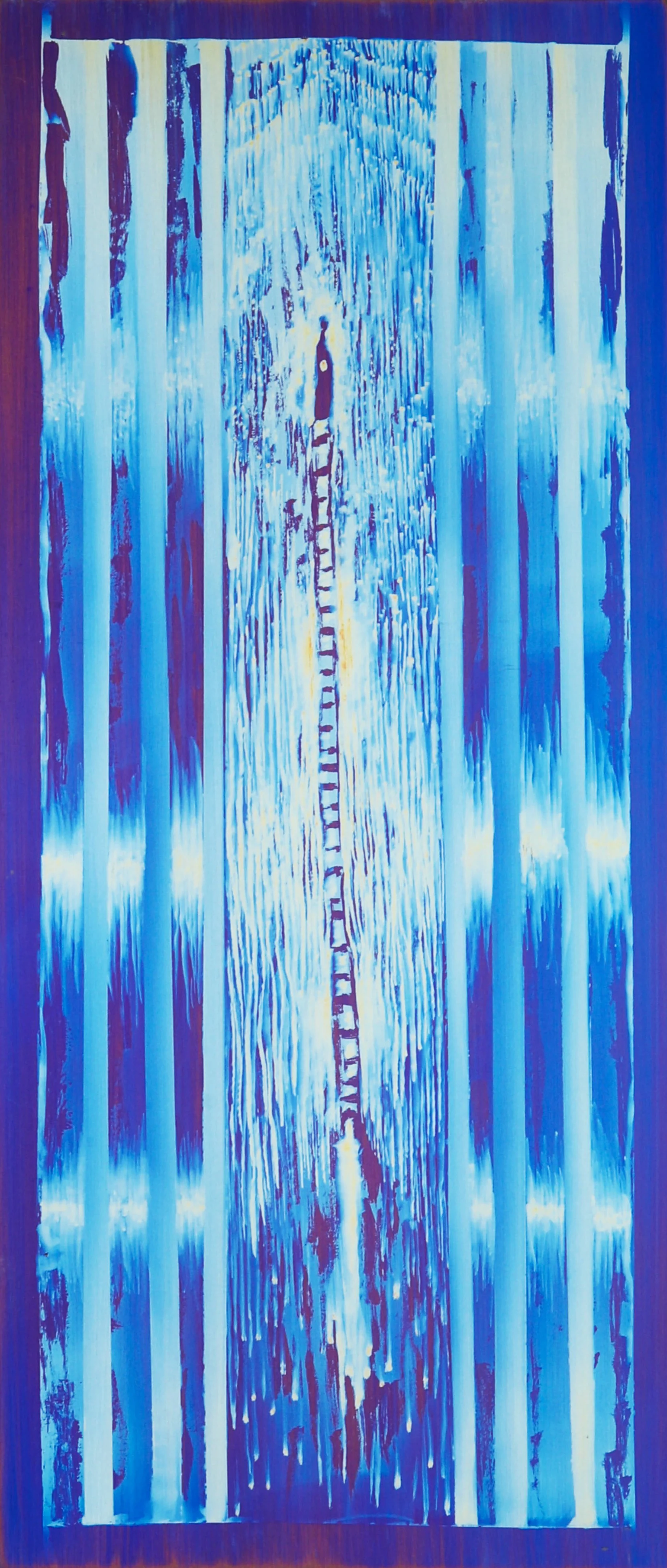 Darkness is the Pathway to the Light, Electricity on Titanium, 5.5 x 12 inches, 2024