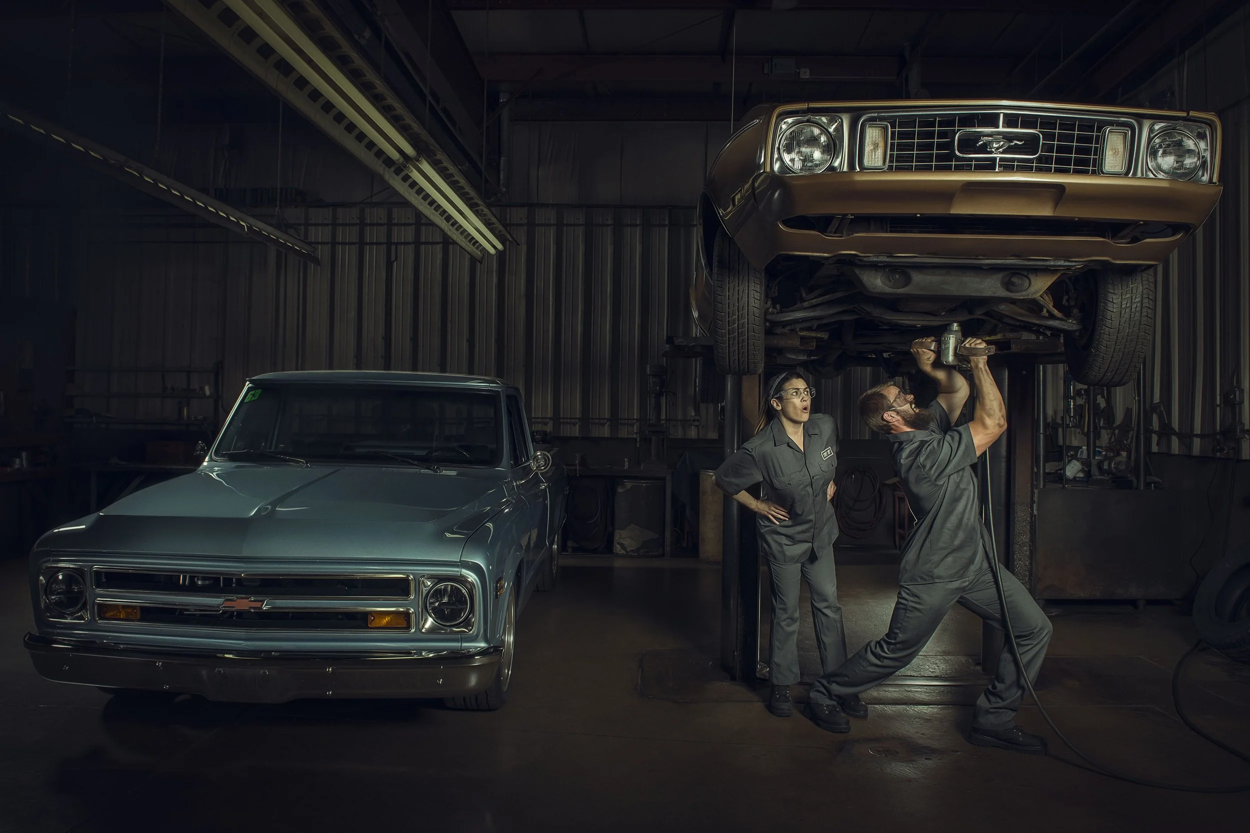 Page 4 : "Then he tried one that felt alright, but was so powerful, it mangled fasteners. And so unwieldy, it couldn't reach the tight bits"