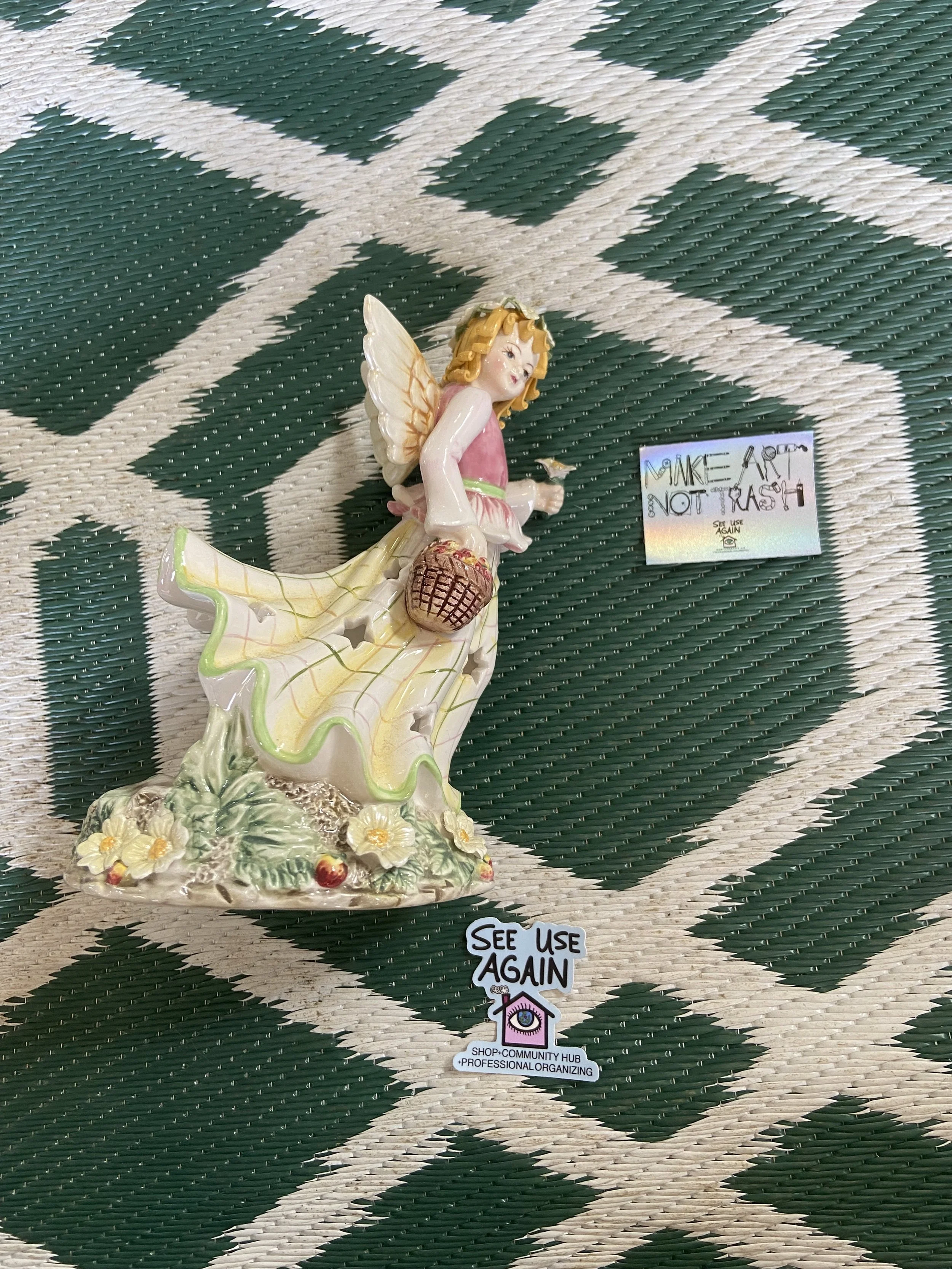 Ceramic Fairy Tea Candle Holder