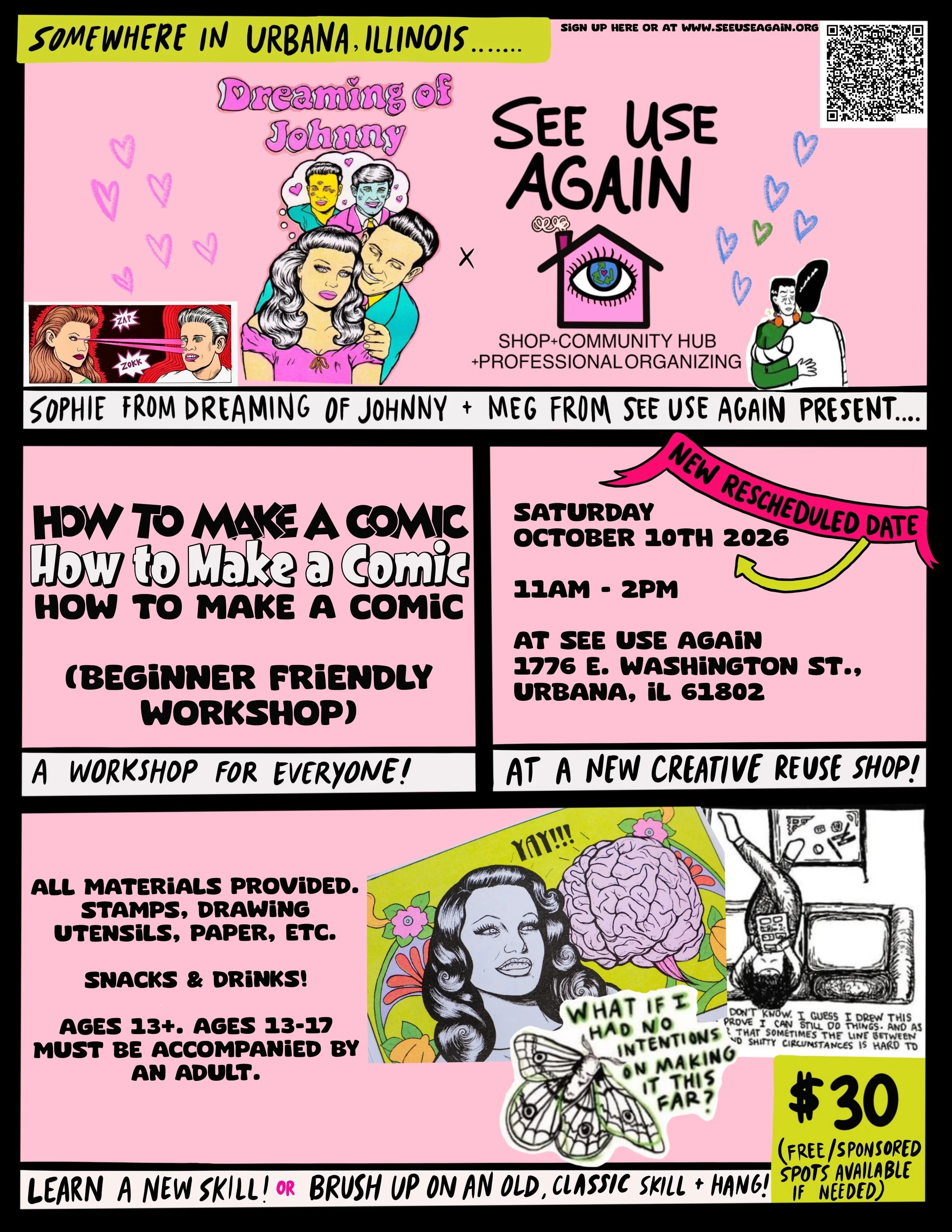 How to Make a Comic taught by Sophie (Dreaming of Johnny) & Meg (See Use Again) / Beginner Friendly