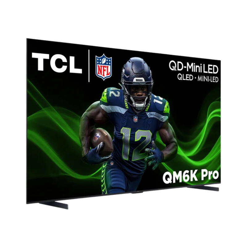 TCL 98QM6K Pro // 98" UHD // 4K // Ideal for: captivating a room with larger than life imagery, sporting event watch parties, wedding slideshows