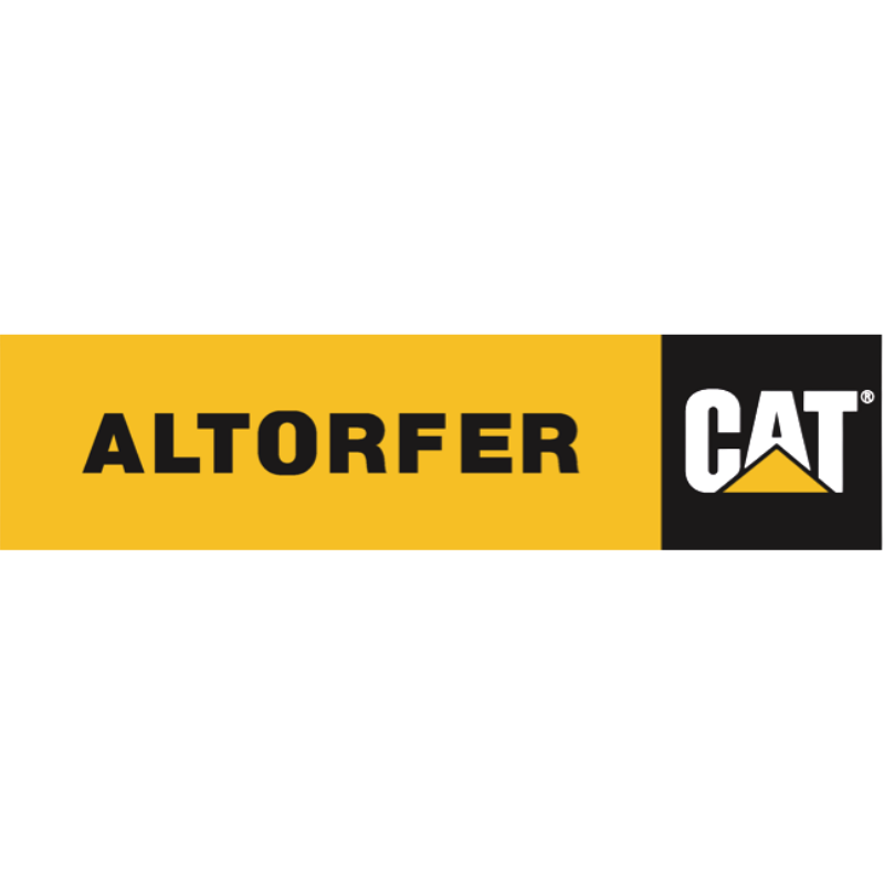 A yellow and black label with the words 'Altorfer CAT' and the CAT logo.