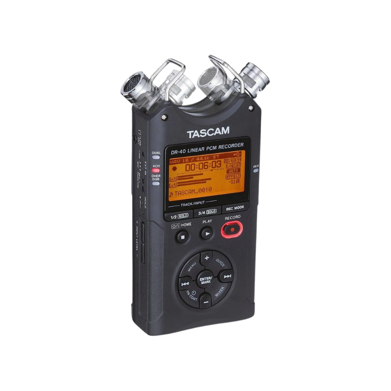 Tascam DR-40 // 4 XLR inputs // Stereo LR XY/AB internal mics // SD slot