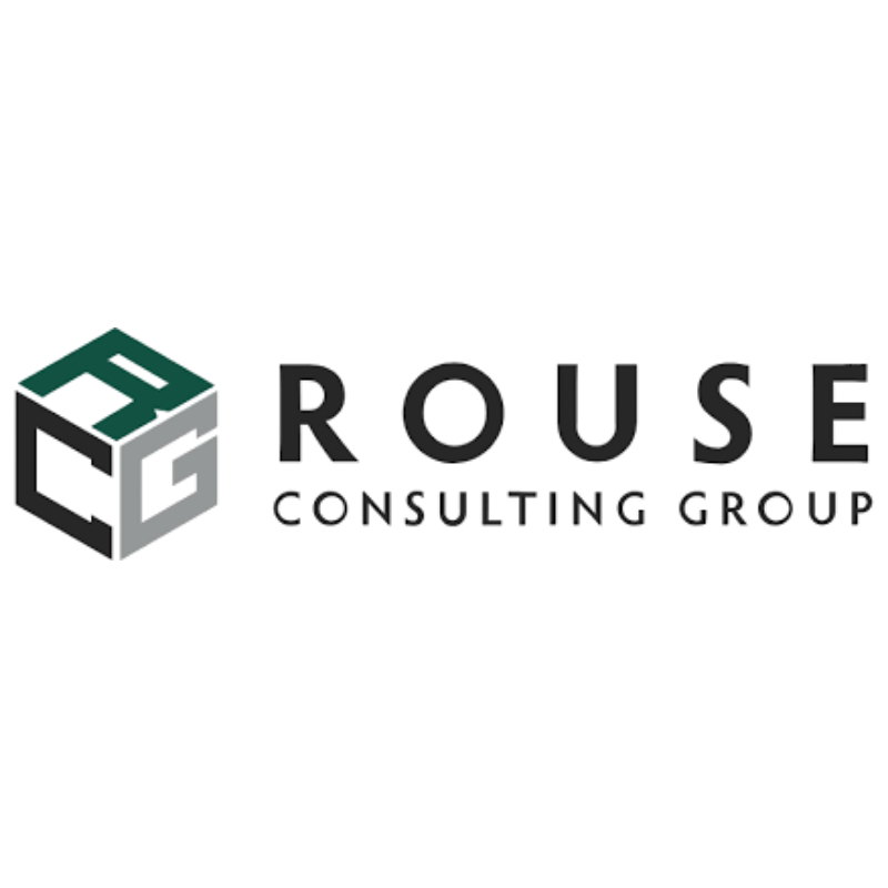 Logo of Rouse Consulting Group featuring a 3D cube with 'R' on top, and the words 'ROUSE Consulting Group' next to it.