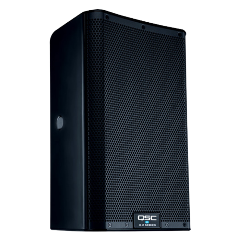 QSC K8.2 // Powered // 8" Sub // 2000W // 122dB peak volume // Ideal for: small rooms or fill speakers