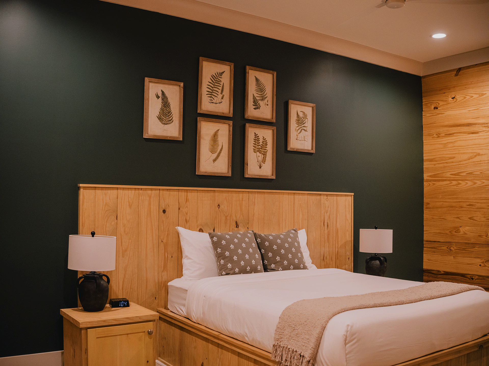 Bedroom interior at The Bunk House Lodge in Jackson Mississippi