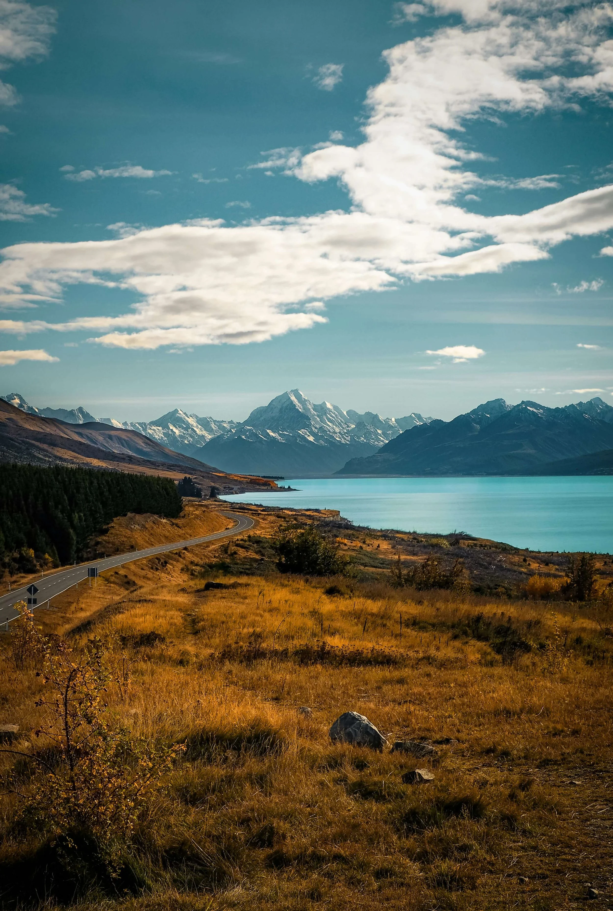 View of Mount Cook in New Zealand's South Island