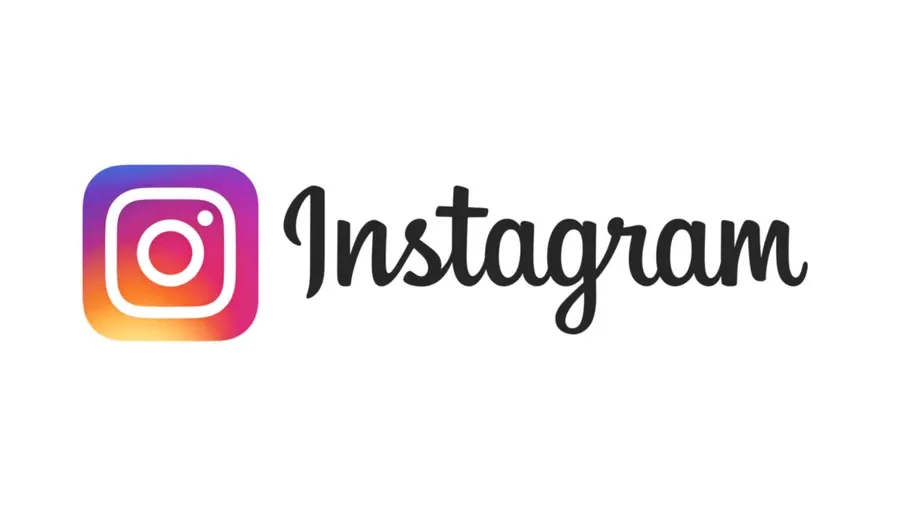 Instagram logo with the word Instagram in black script font