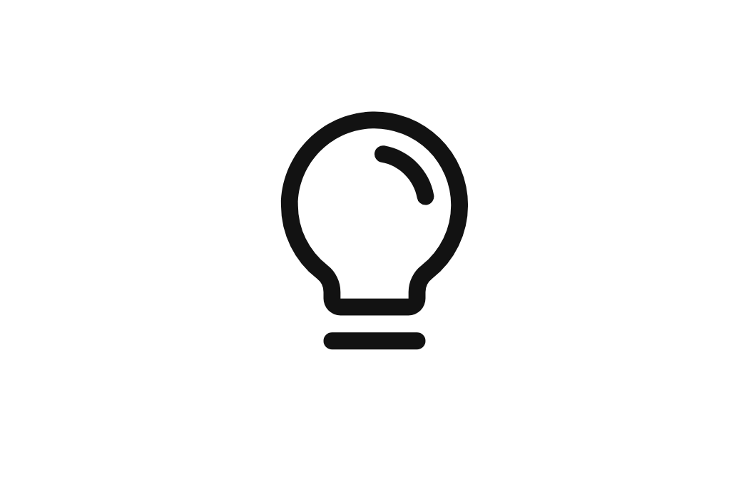 Lightbulb icon with a question mark inside