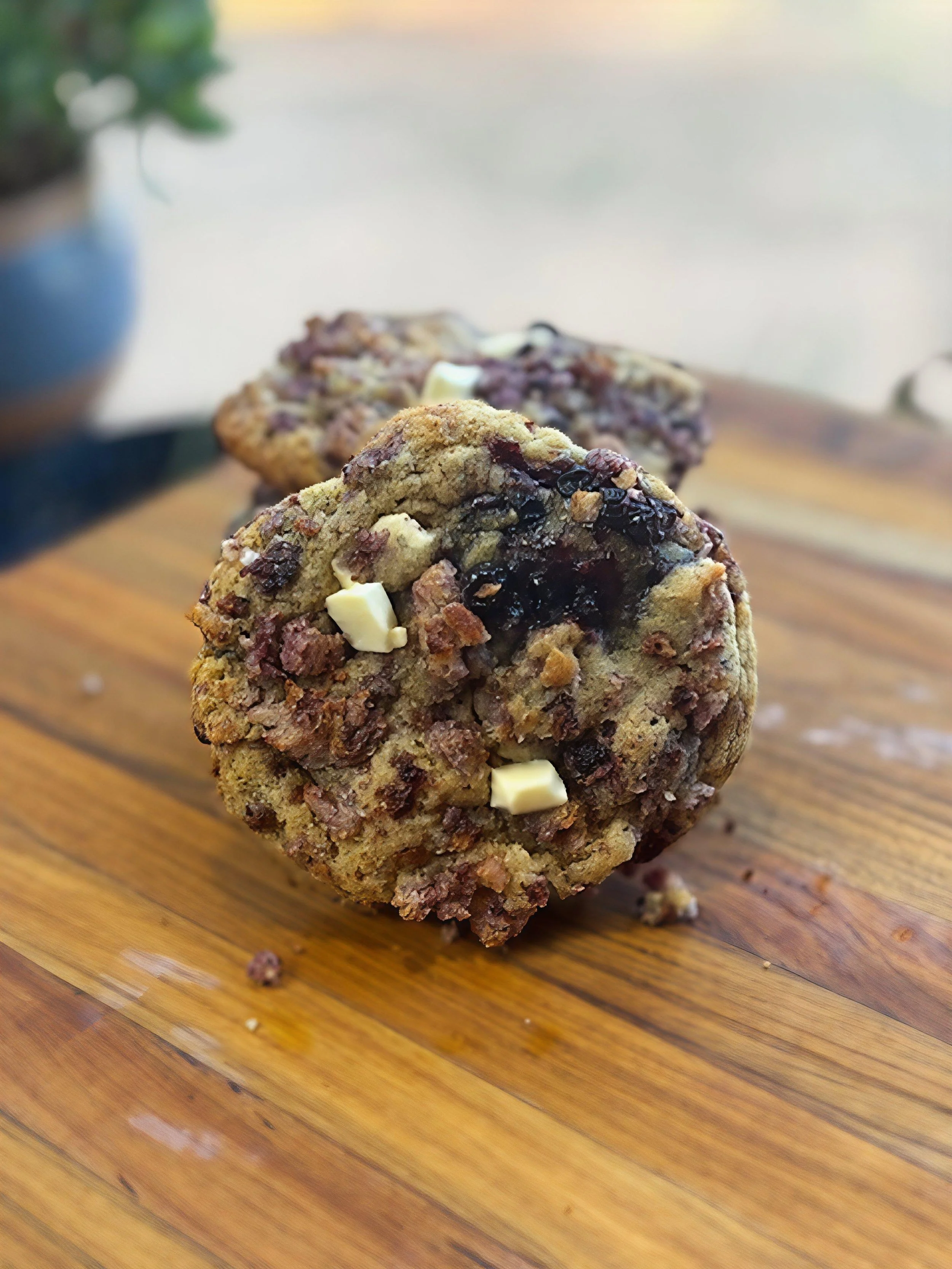 Toast & Blueberry Jam Breakfast Cookie Up Close.JPG
