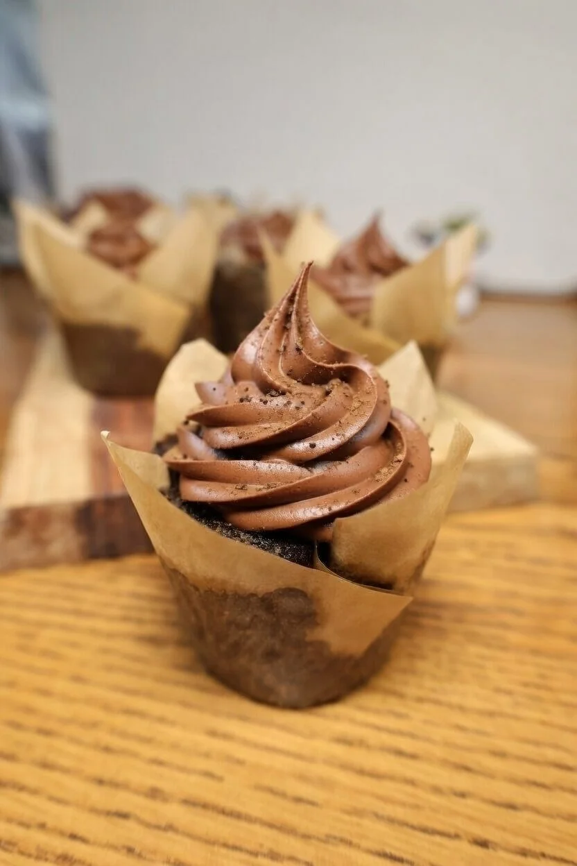 Sourdough Chocolate Espresso Cupcakes