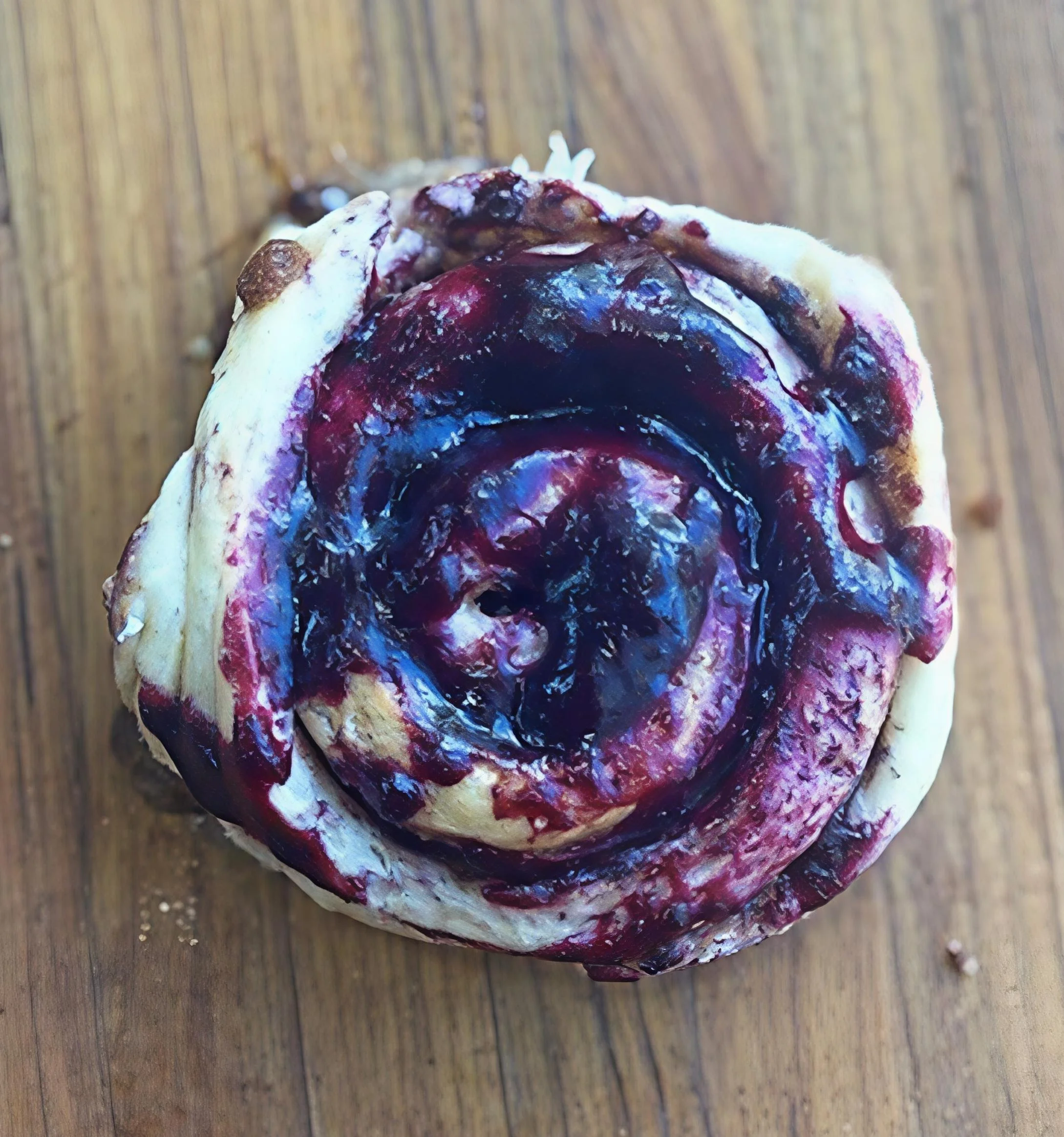 Very Berry Cinnamon Roll Close Up with Berry top.JPG