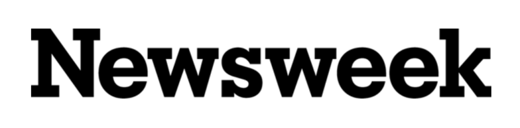 Black and white logo of the publication 'Newsweek' with bold text.