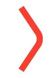 Red bent arrow pointing to the right.