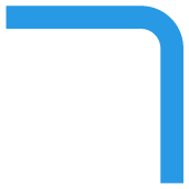 Close-up of a dark blue object with a rounded corner.