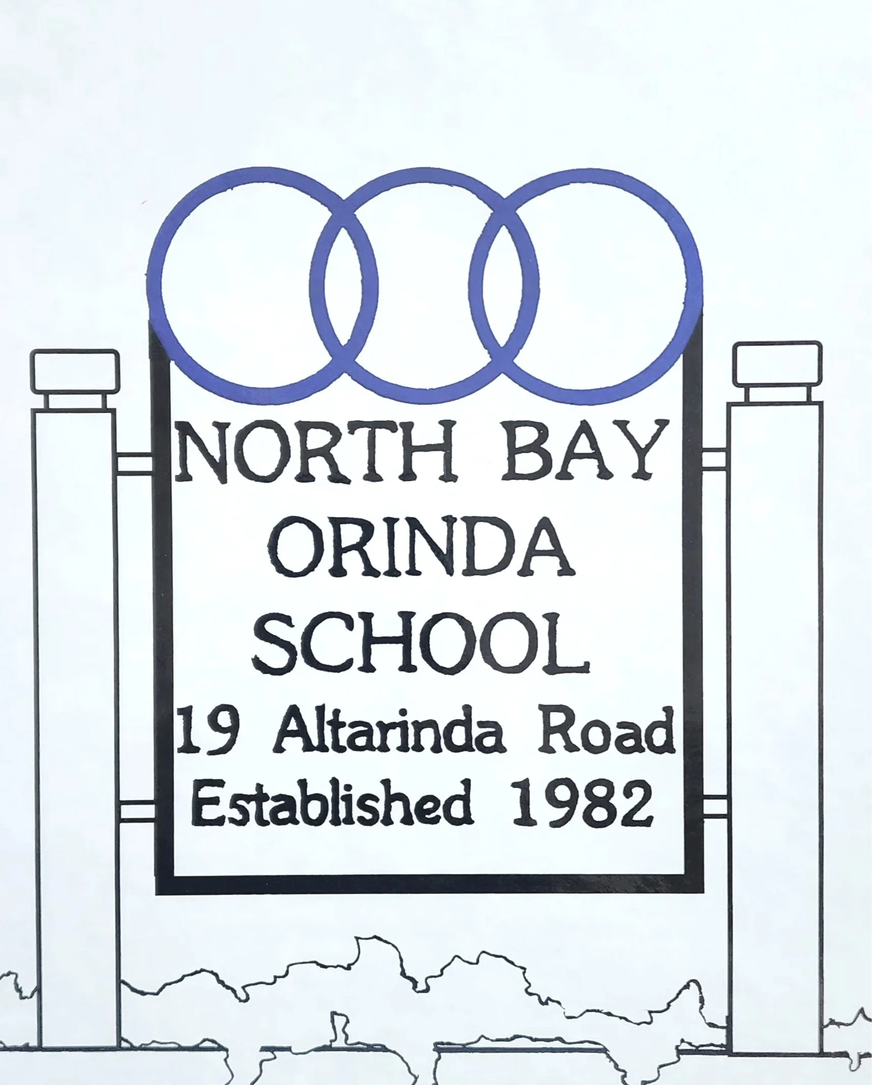 Cover of the first yearbook for Orinda Academy in 1982.