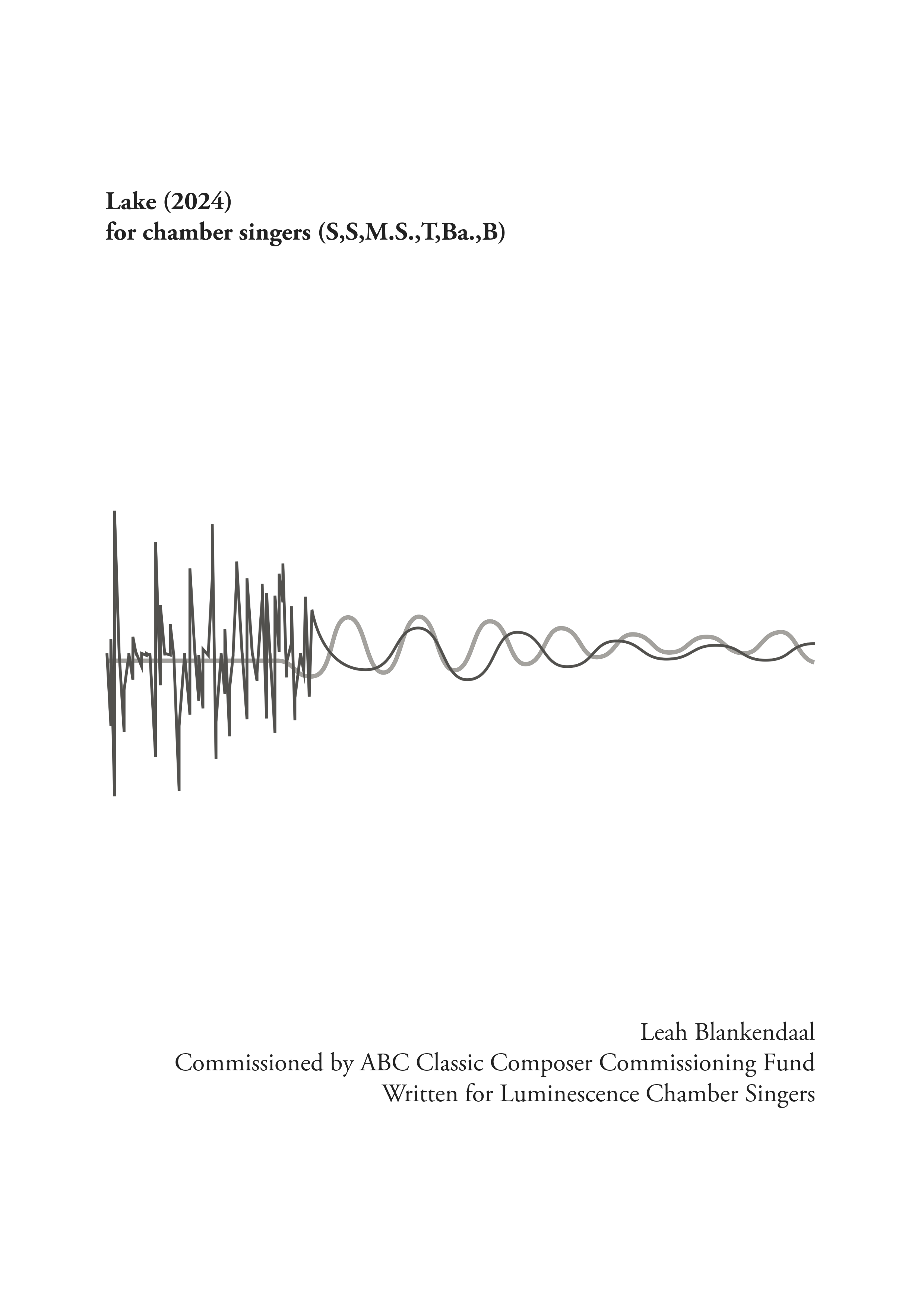 Lake for chamber singers (S,S,M.S.,T,Ba,B)