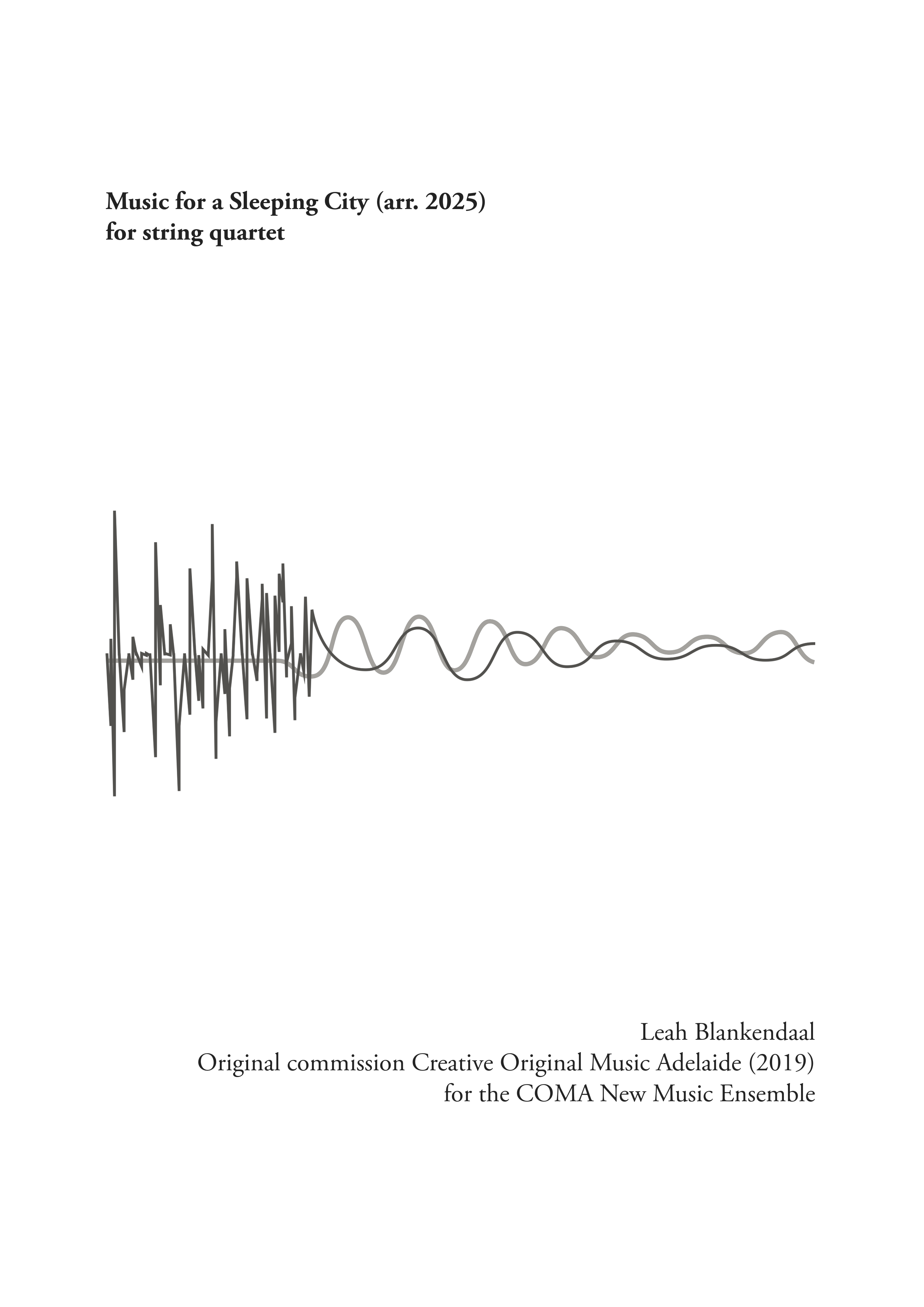 Music for a Sleeping City (string quartet, score and parts)