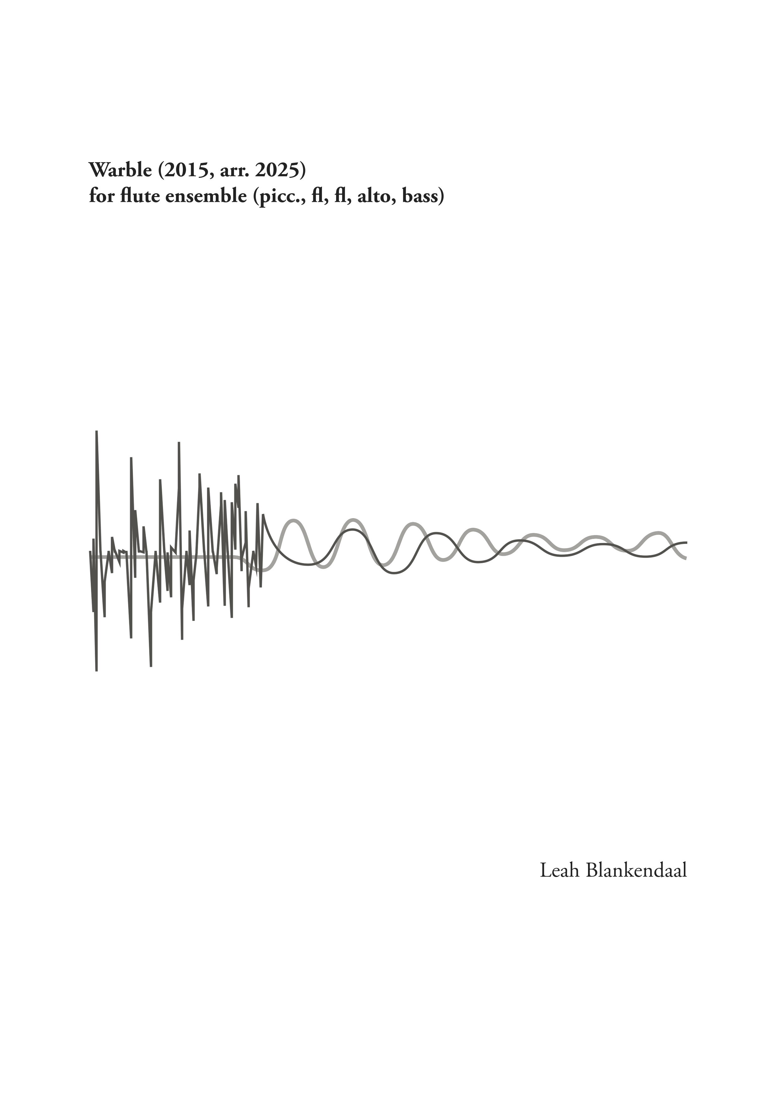 Warble for flute ensemble (picc., flute, flute, alto, bass)