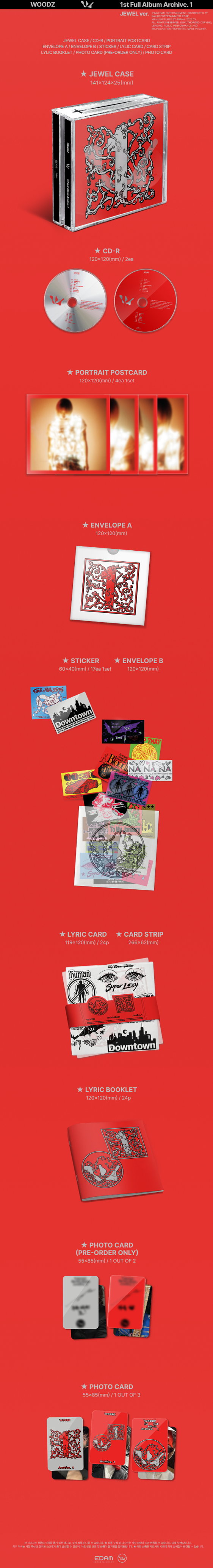 [PRE-ORDER] WOODZ 1st Full Album [Archive. 1] (Jewel Ver.)