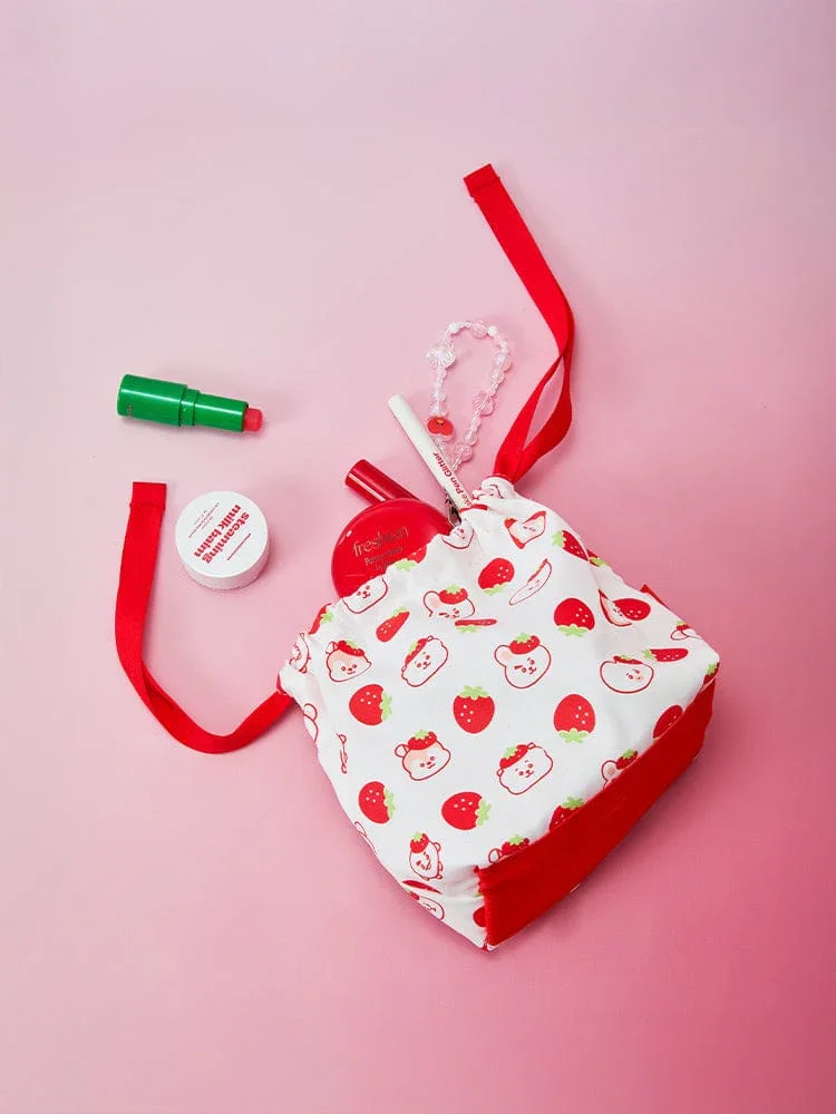 BT21 STRING POUCH STRAWBERRY PARTY