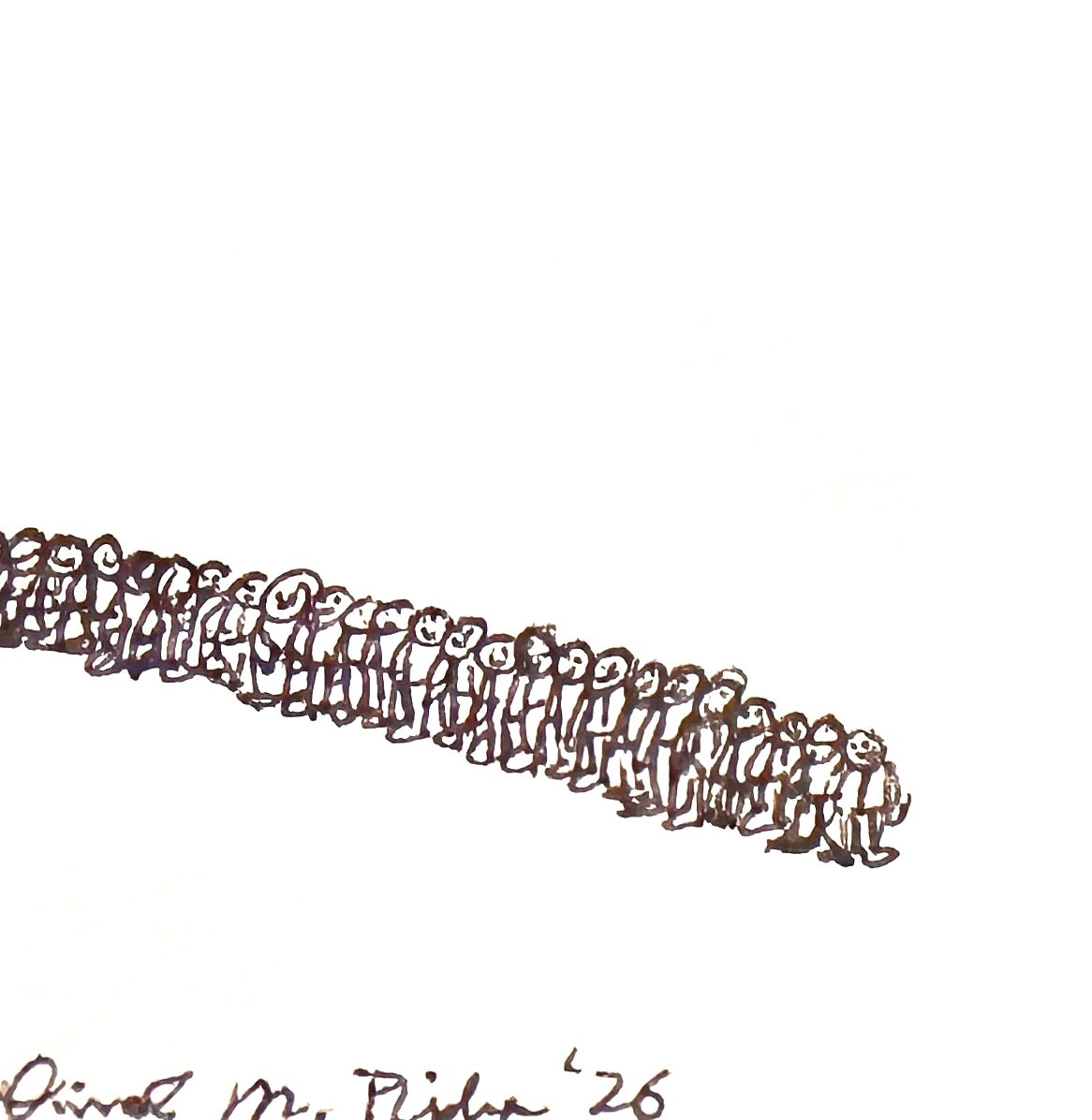 Little People in a line.
