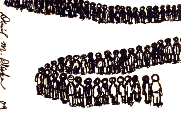 A long line of Little People.