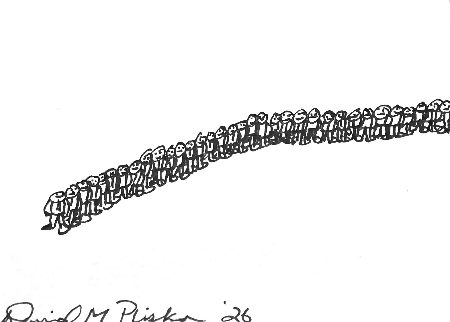 Little People in a Line