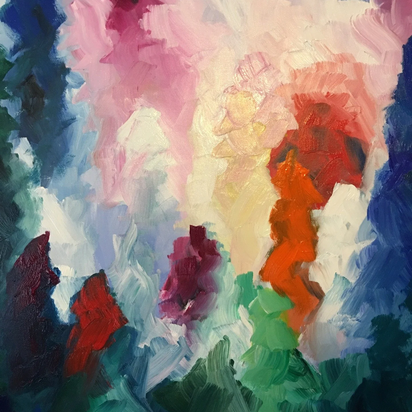 Flowers. Acrylic on canvas.
