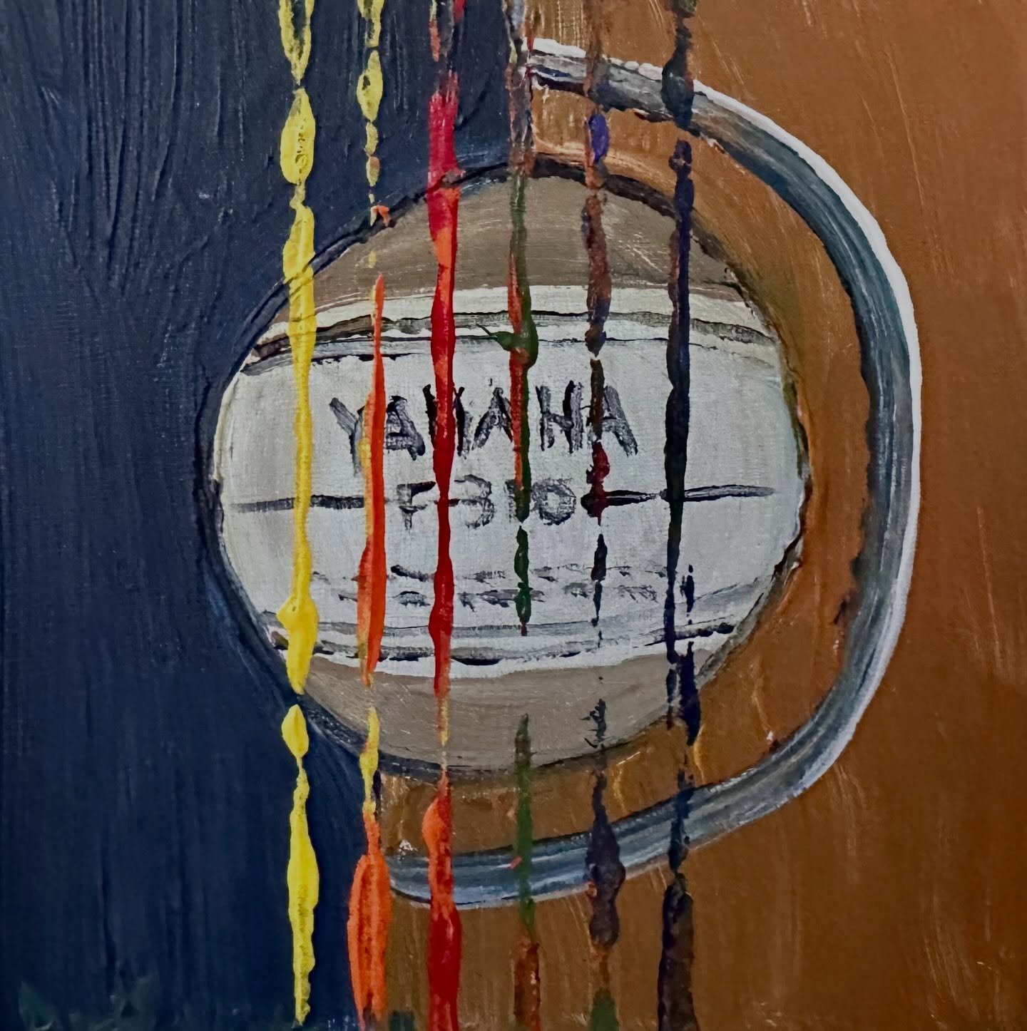 My guitar series. Acrylics on board.