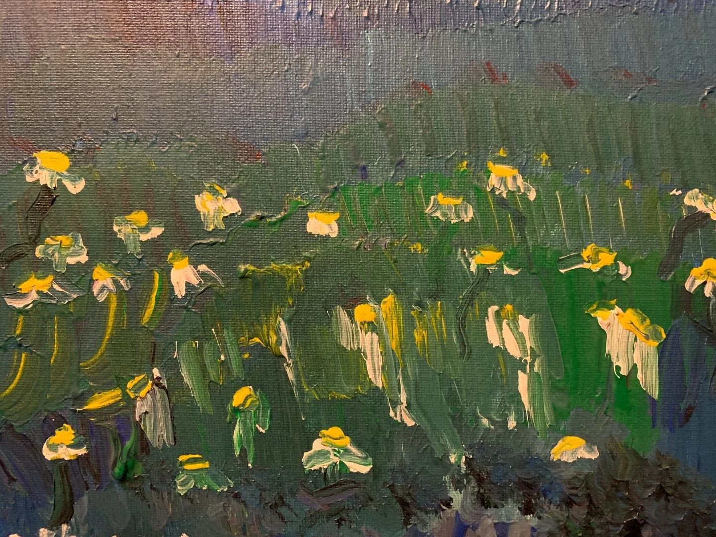 Flowers. Acrylics on canvas board.