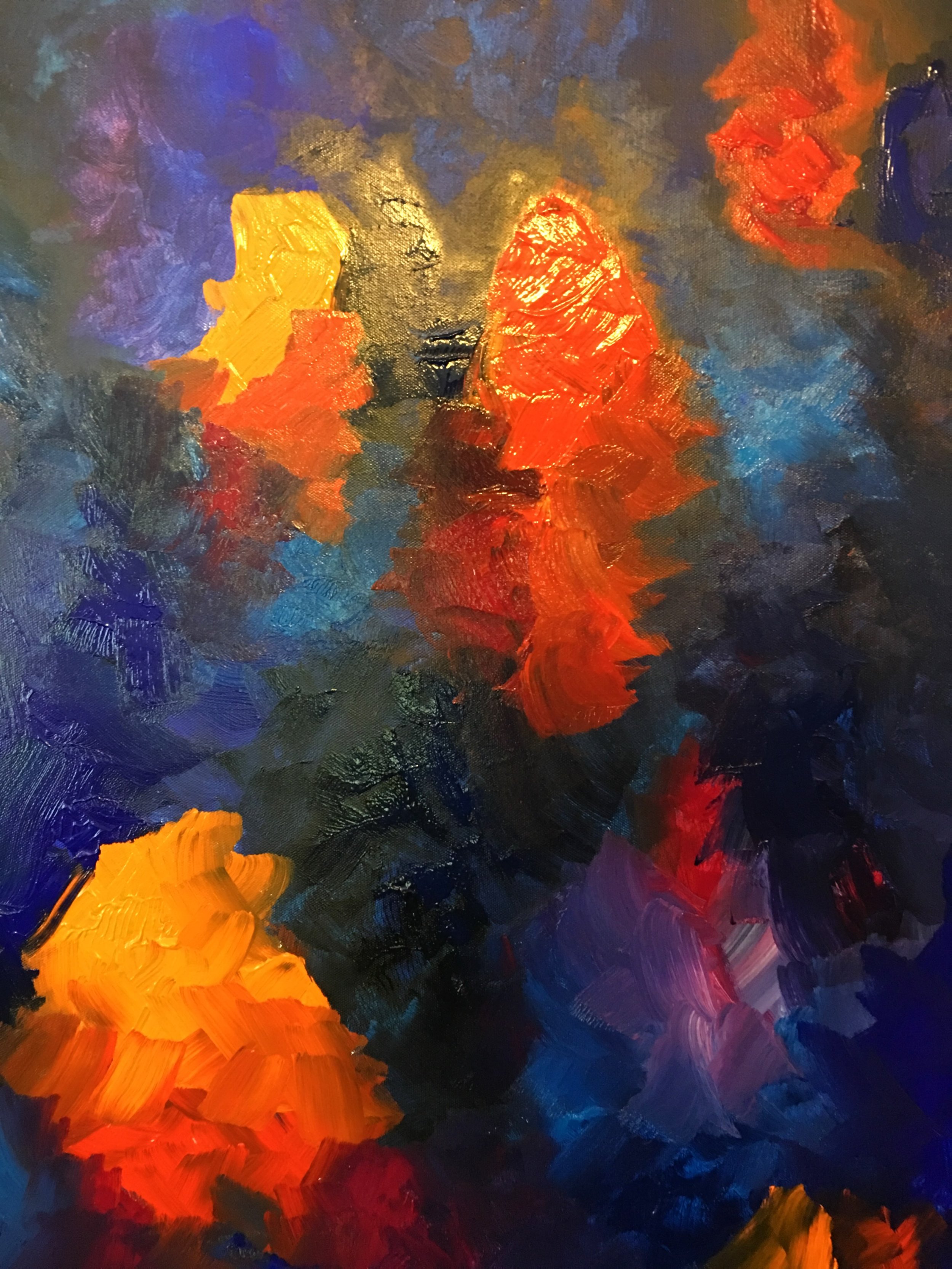 Flowers. Acrylics on canvas.