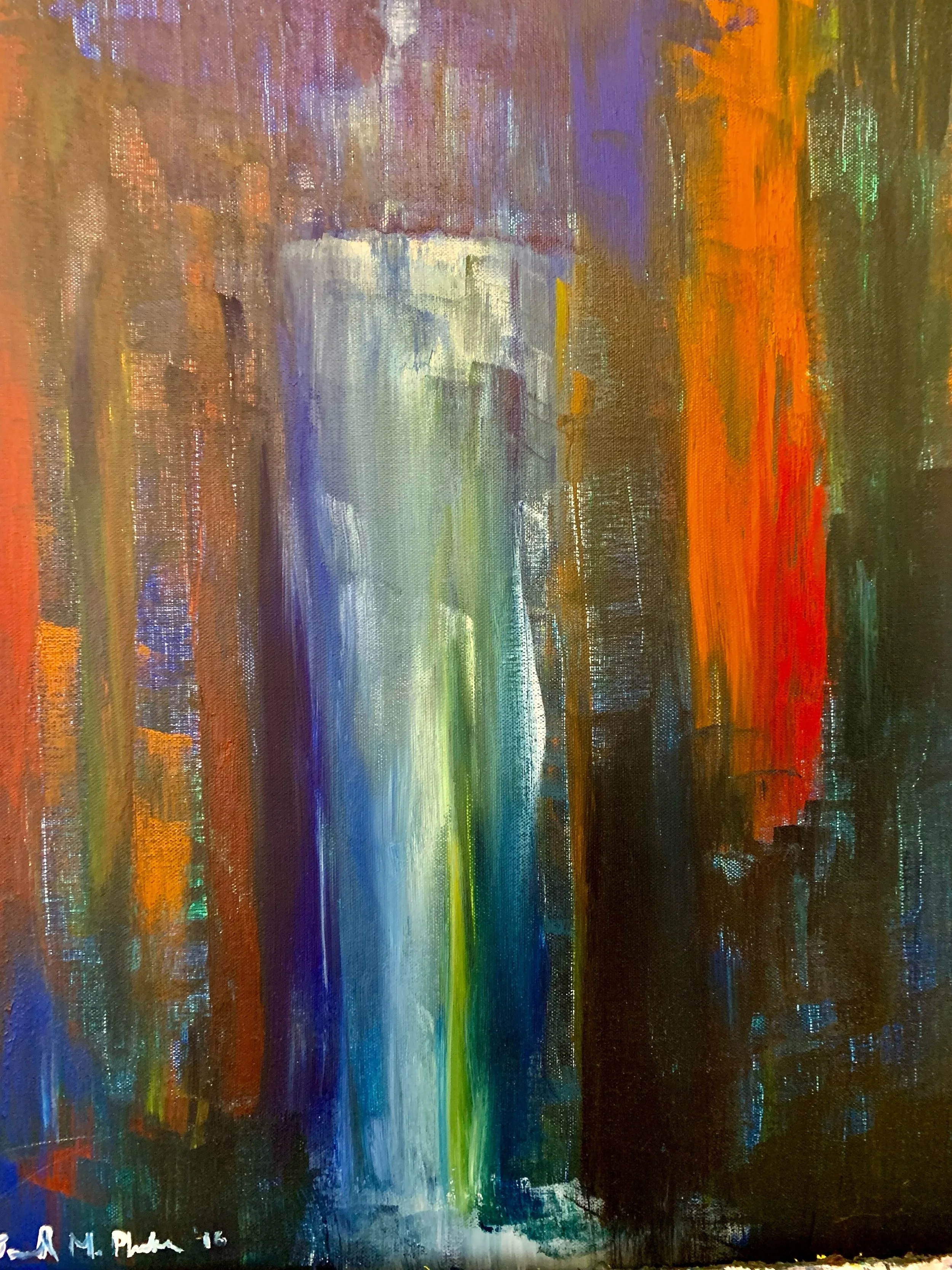 Waterfall series. Acrylics on canvas.