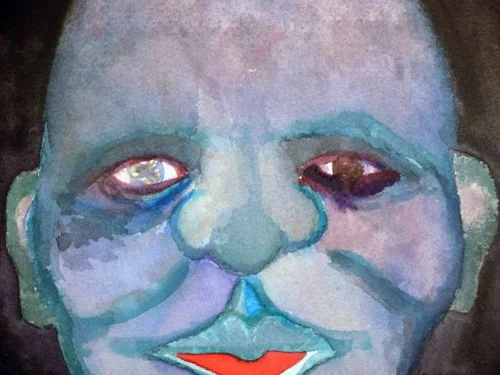 A face with a black eye