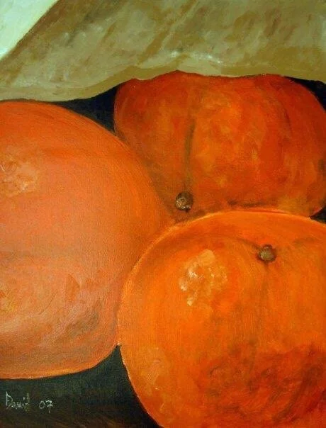 Three oranges in a bag