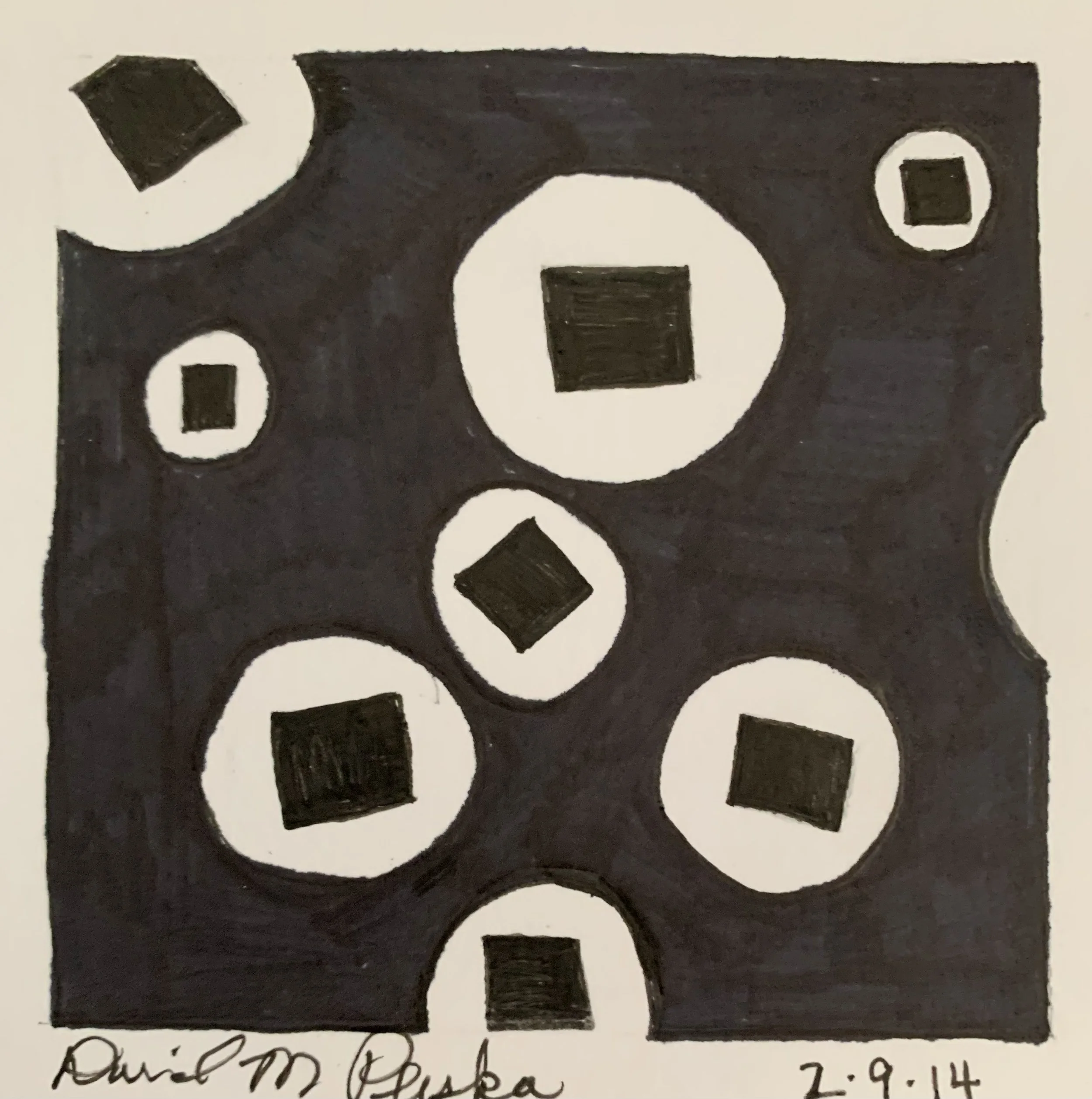 Black circles and squares