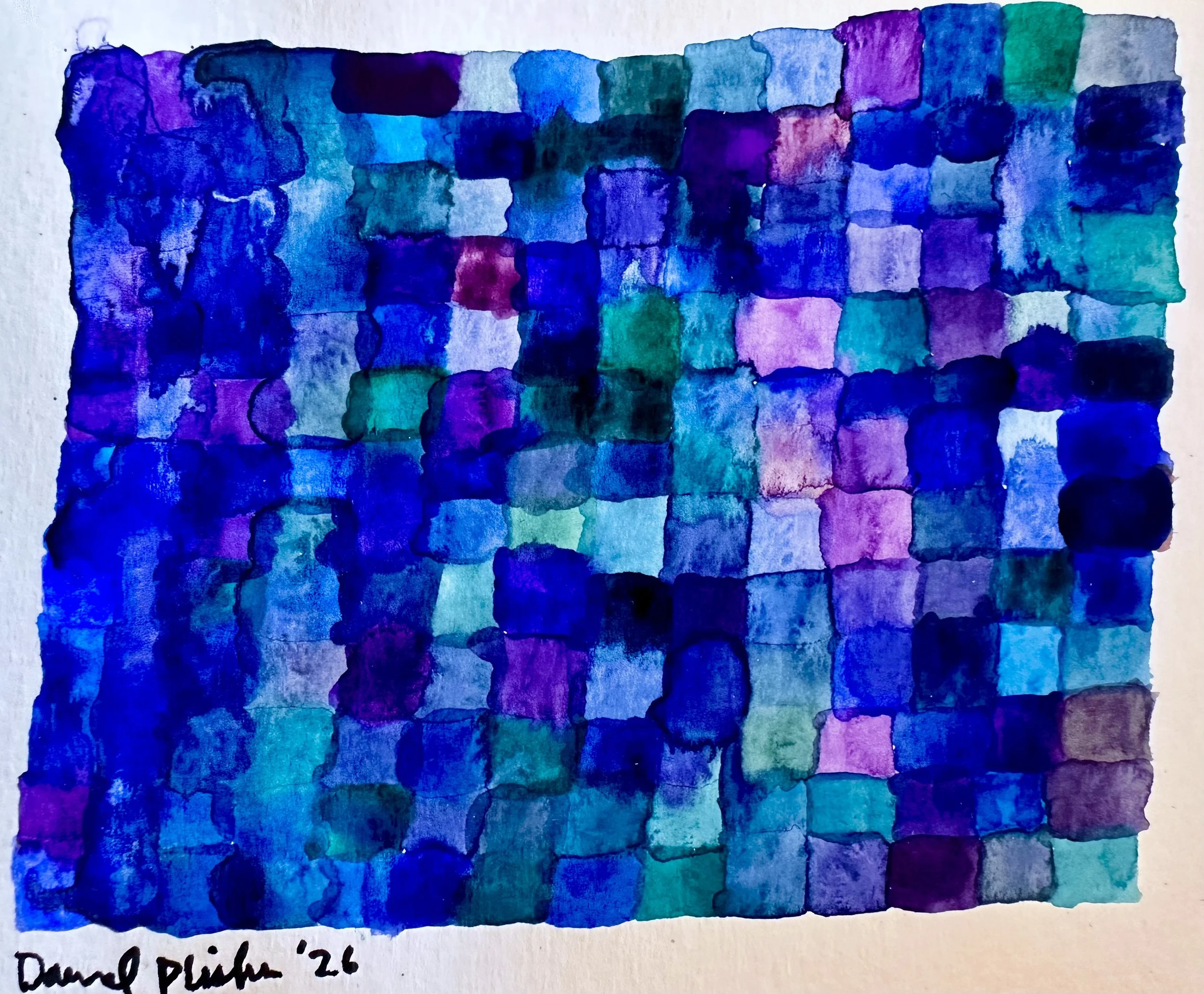 Jewel Tone Watercolor Squares