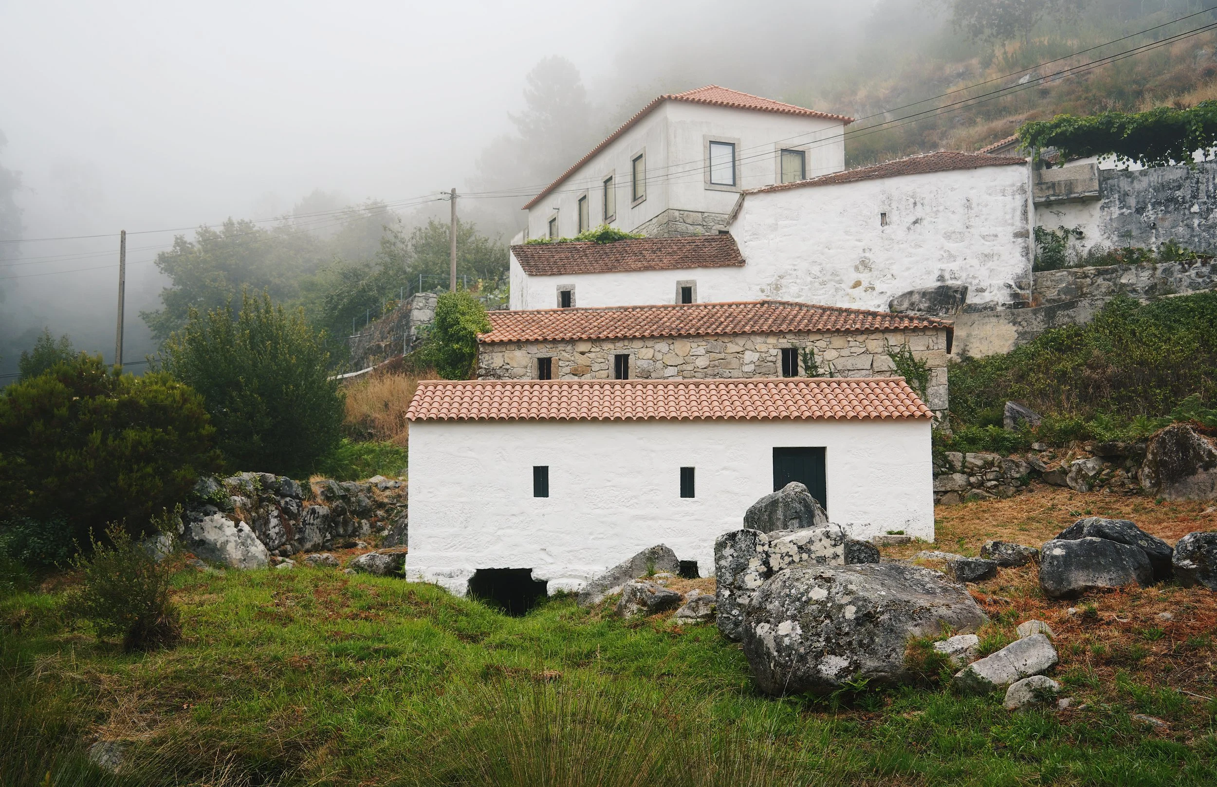a typical Portuguese village while walking the camino de santiago portugese